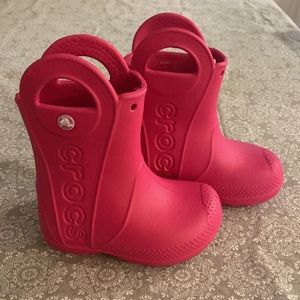 Crocs Pink Rain Boots for Toddlers